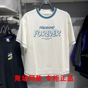 乔丹儿童短袖T恤2026夏专柜新款男大童生活系舒适宽松运动圆领衫