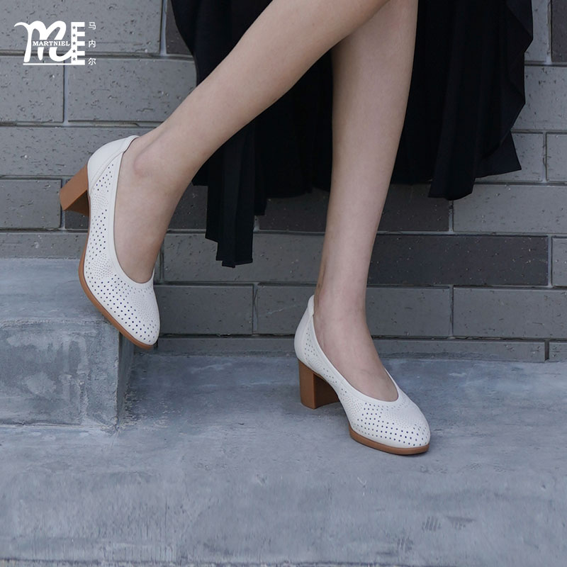 马内尔单鞋浅口镂空透气