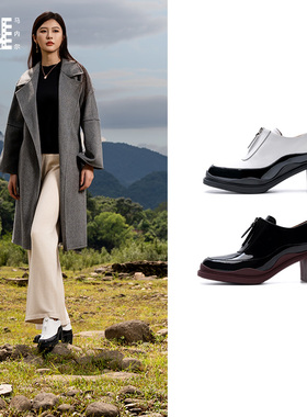 【商场同款】马内尔英伦风靴子粗跟短靴通勤风配裙子及踝靴G45092