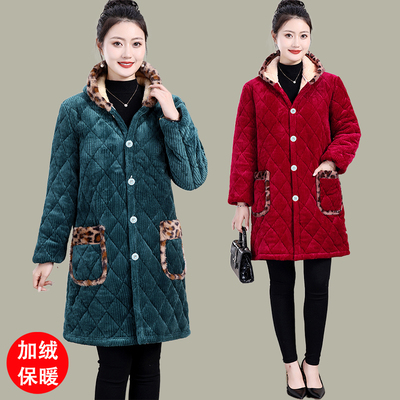时尚保暖防寒罩衣中长款棉服女