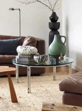 Horst coffee table北欧经典茶几简约现代设计师钢化玻璃茶几圆几