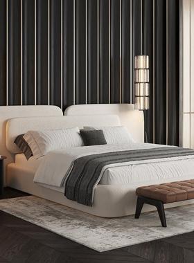 意大利Poliform布艺床卧室大户型意式极简1.8米设计师宽屏双人床
