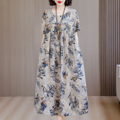 夏加肥大码 2026新款 妈妈家居服连衣裙可外穿 女士棉绸睡裙女款 夏季