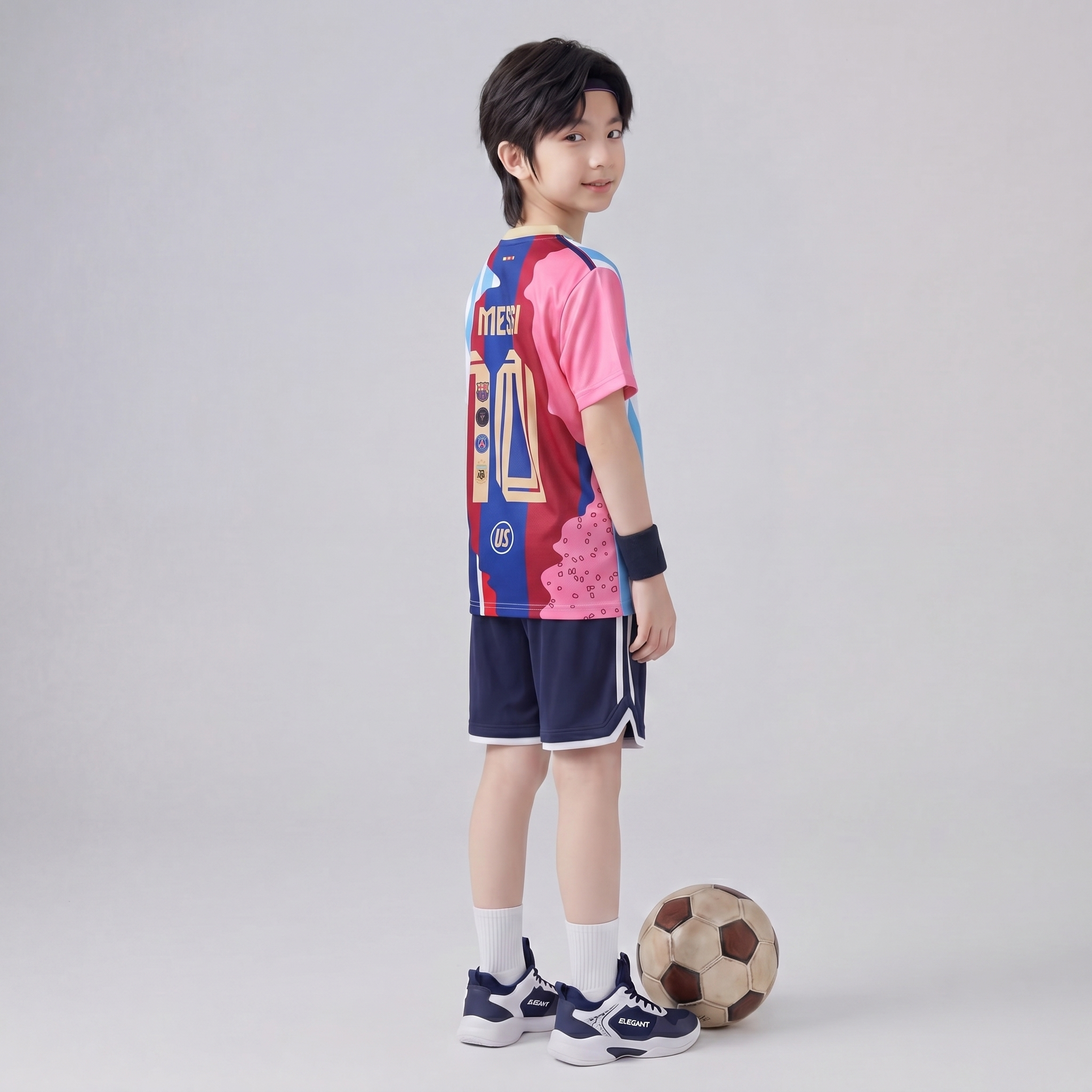 男童夏装短袖套装2026年新款中大童运动速干夏款球服儿童夏季10号