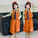 男童套装 疯狂动物城尼克狐狸演出服女童朱迪兔子警官儿童cos服装