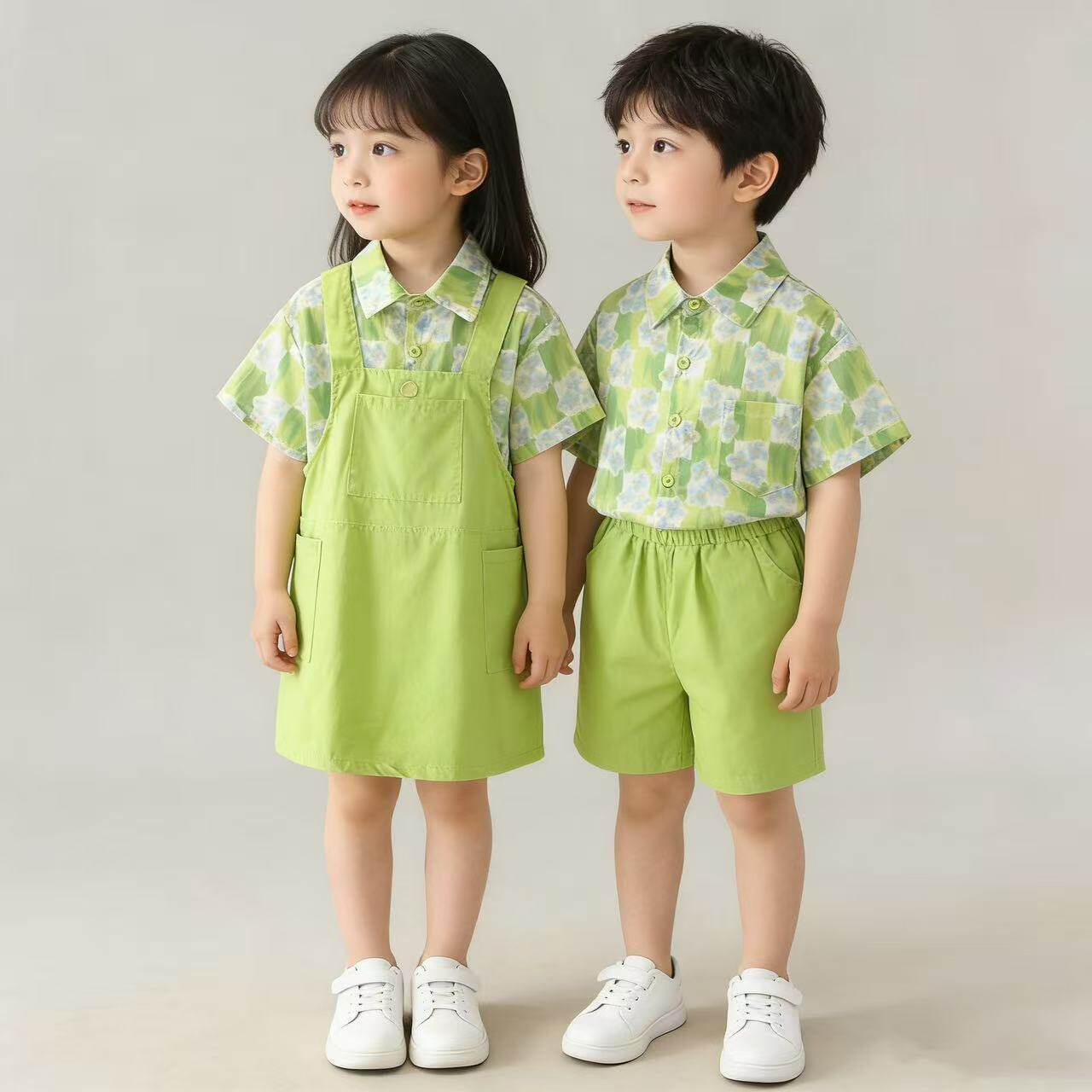 六一儿童演出服夏季小学生校服幼儿园园服班服姐弟背带裙运动套装