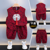 夏季 儿童新中式 国风套装 男童汉服唐装 宝宝周岁礼服男孩演出服童装