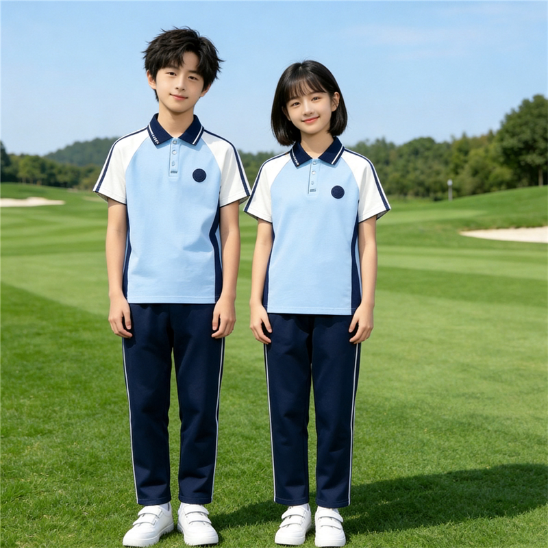 沈阳统一校服初级中学生开学班服夏季短袖长裤套装教育局指定服装