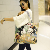新款 布袋女时尚 休闲单肩包通勤袋上班外出大学生上课手提袋帆布包
