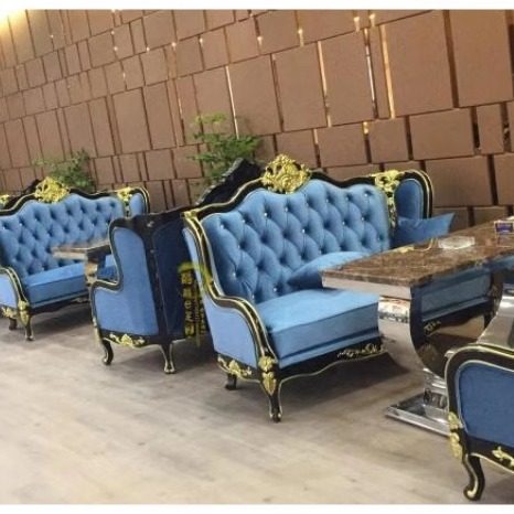 售楼处洽谈沙发组合酒店会所大堂贵宾接待休息区卡座欧式定制家具