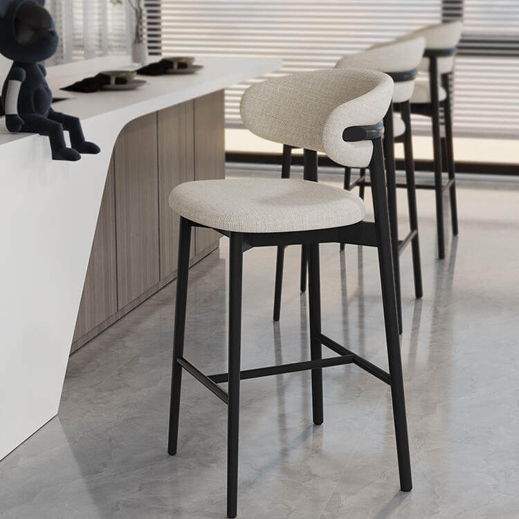 实木吧台椅简约吧凳高脚椅岛台椅侘寂风靠背椅酒店休闲椅前台吧椅,住宅家具,家用高脚椅,淘宝优惠券,粉丝福利购,淘宝优惠卷