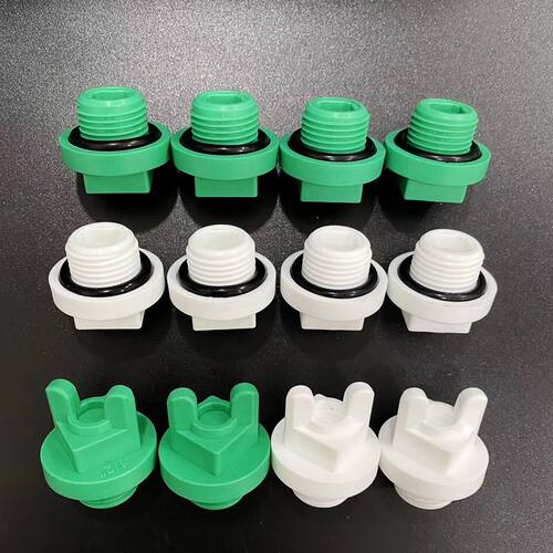 日丰款家装精品PPR水管阻流塞塑料外牙丝堵4分试压管堵带矽胶免生