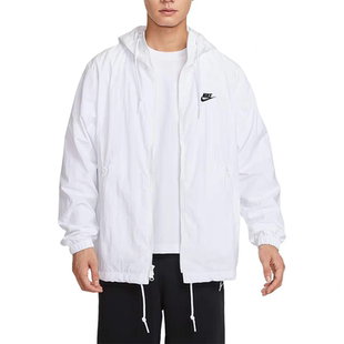 耐克Nike 男子针织刺绣LOGO休闲连帽夹克外套 FB7398-100