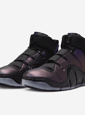 耐克Nike LeBron 4詹姆斯4代 黑紫 中帮男子复古篮球鞋FN6251-001