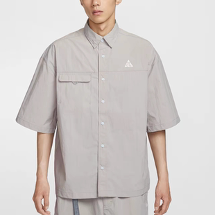 耐克NIKE ACG男子户外机能防晒防泼水宽松透气短袖衬衫HJ2884-009