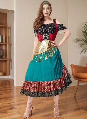 Halloween Costume Divination Witch Gypsy Girl Flamenco Dance
