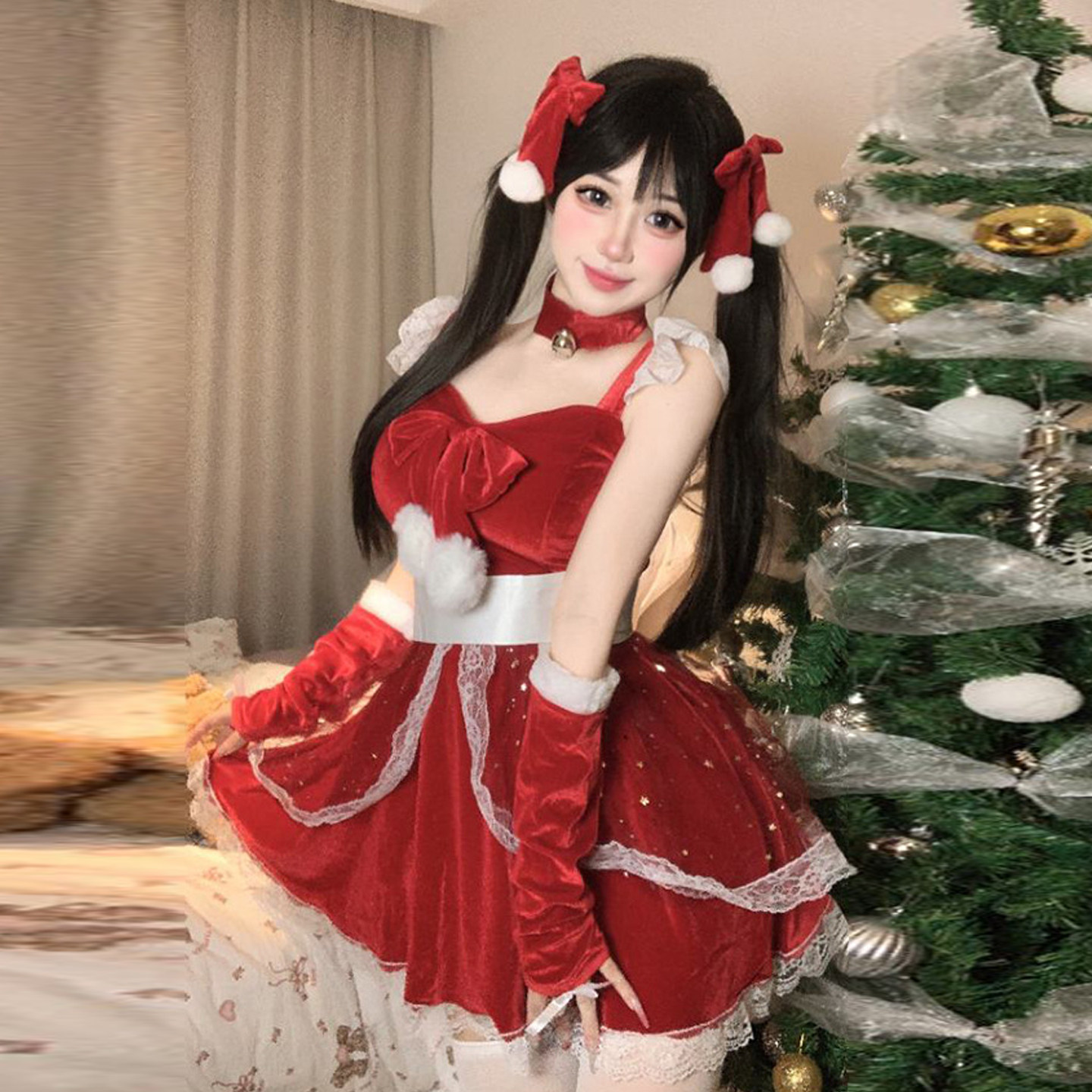 圣诞节服装舞台酒吧连衣裙演出服