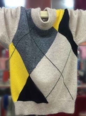 男童羊绒衫套头打底衫中大童儿童羊毛衫手工宝宝加厚毛衣秋冬新款