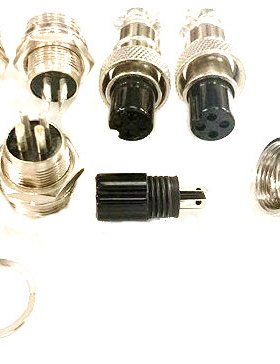 航空插头12MM公头开孔GX12 4芯5芯插座插头电线接插