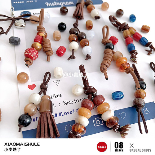 【小麦熟了】miu系串珠鞋扣配饰德训袋鼠鞋穆勒鞋DIY装饰扣挂件