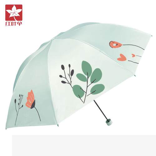 红叶伞黑胶伞小清新晴雨伞