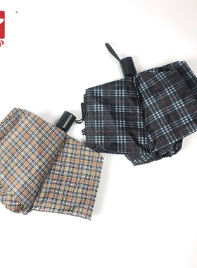 红叶雨伞格子伞加大双人三人特大格子雨伞男女商务伞十骨学生雨伞