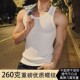 显肌肉无袖 美式 修身 2026夏季 坎肩运动T恤 粗螺纹运动健身背心男款