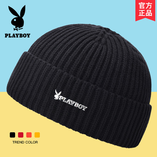 花花公子针织潮牌嘻哈雅痞帽子