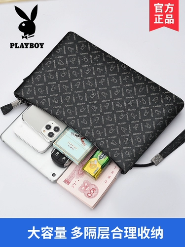 Playboy, мужская сумка с петлей на руку, элитная маленькая сумка клатч, кошелек