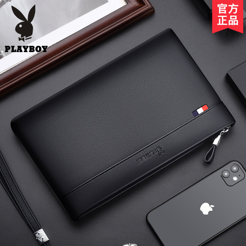 花花公子休闲手包新款潮流个性时尚手提信封包新款男包大容量手拿