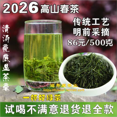 2026年新茶绿茶叶湖北高山毛尖