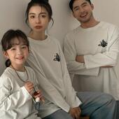 母女母子春季 亲子装 上衣打底衫 高端一家三口圆领T恤长袖 2026新款