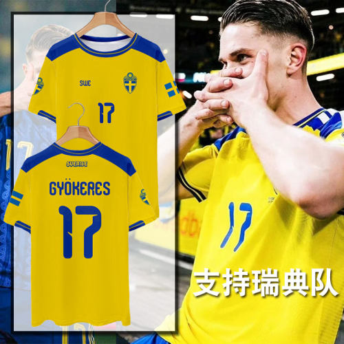 2026世界杯瑞典队服球衣速干T恤
