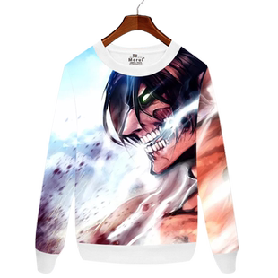 进击的巨人调查兵团动漫全幅圆领卫衣男女加绒长袖衣服套头秋冬装