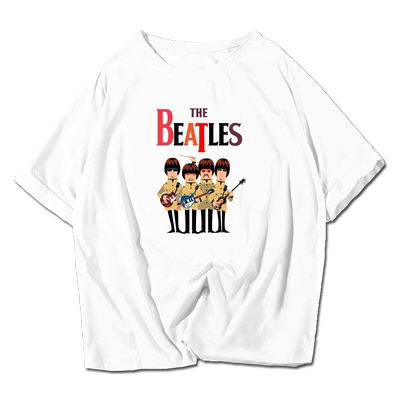 披头士摇滚甲壳虫乐队短袖t恤衫