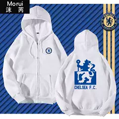 Chelsea Team Uniform Football Sports Jacket Men's and Women's Soccer Clothing Kante William Hoodie Cardigan Sweatshirt with Fleece