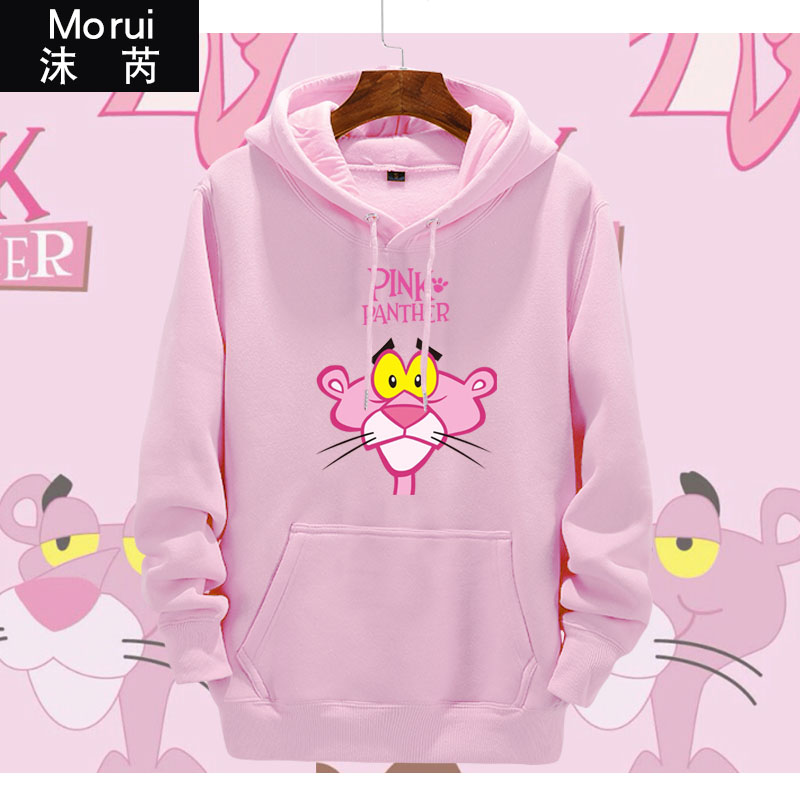 顽皮豹卡通连帽卫衣加绒外套男女衣服帽衫