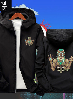 STEAM Terraria周边衣服泰拉瑞亚连帽夹克男女游戏上衣服外套帽衫