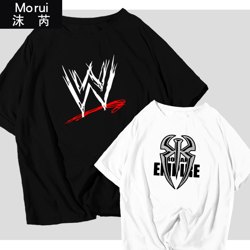 摔角罗斯罗曼圣盾军团罗门伦斯赛斯强森摔跤t恤短袖男女半袖衣服