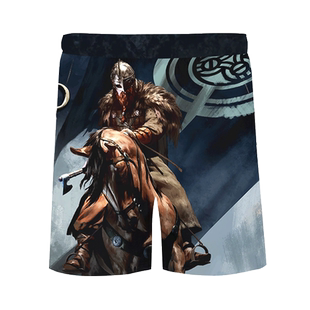 骑马与砍杀2霸主M&B西罗马帝国游戏周边速干短裤男五分裤沙滩裤子