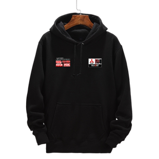 JDM日系性能车三菱Evolution拉力艺改装车连帽卫衣男女外套带帽衫