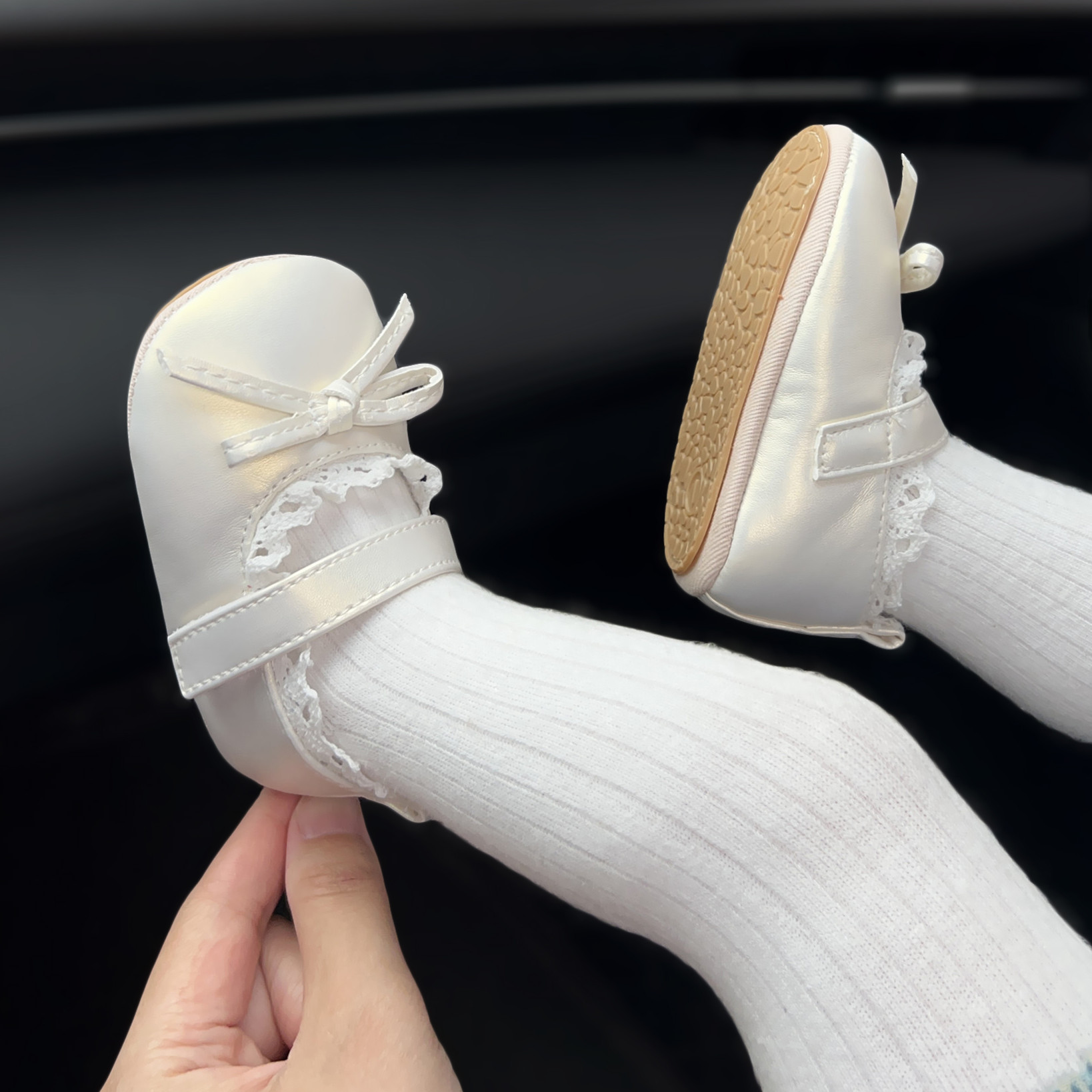 秋宝宝鞋公主鞋蕾丝婴儿鞋学步鞋