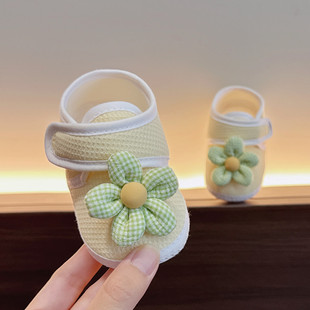 百天周岁春秋款 春夏新生婴儿软底护脚鞋 1岁学步鞋 女宝宝公主鞋