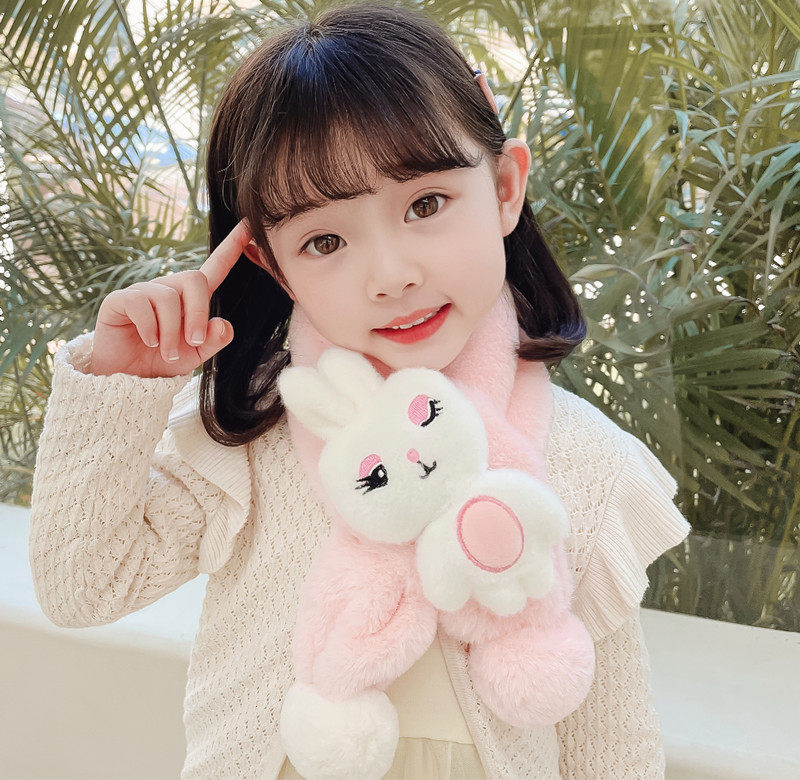 儿童围巾女冬季女宝宝可爱卡通兔子毛绒围脖韩版加绒加厚保暖脖套,童装/婴儿装/亲子装,围巾,淘宝优惠券,粉丝福利购,淘宝优惠卷
