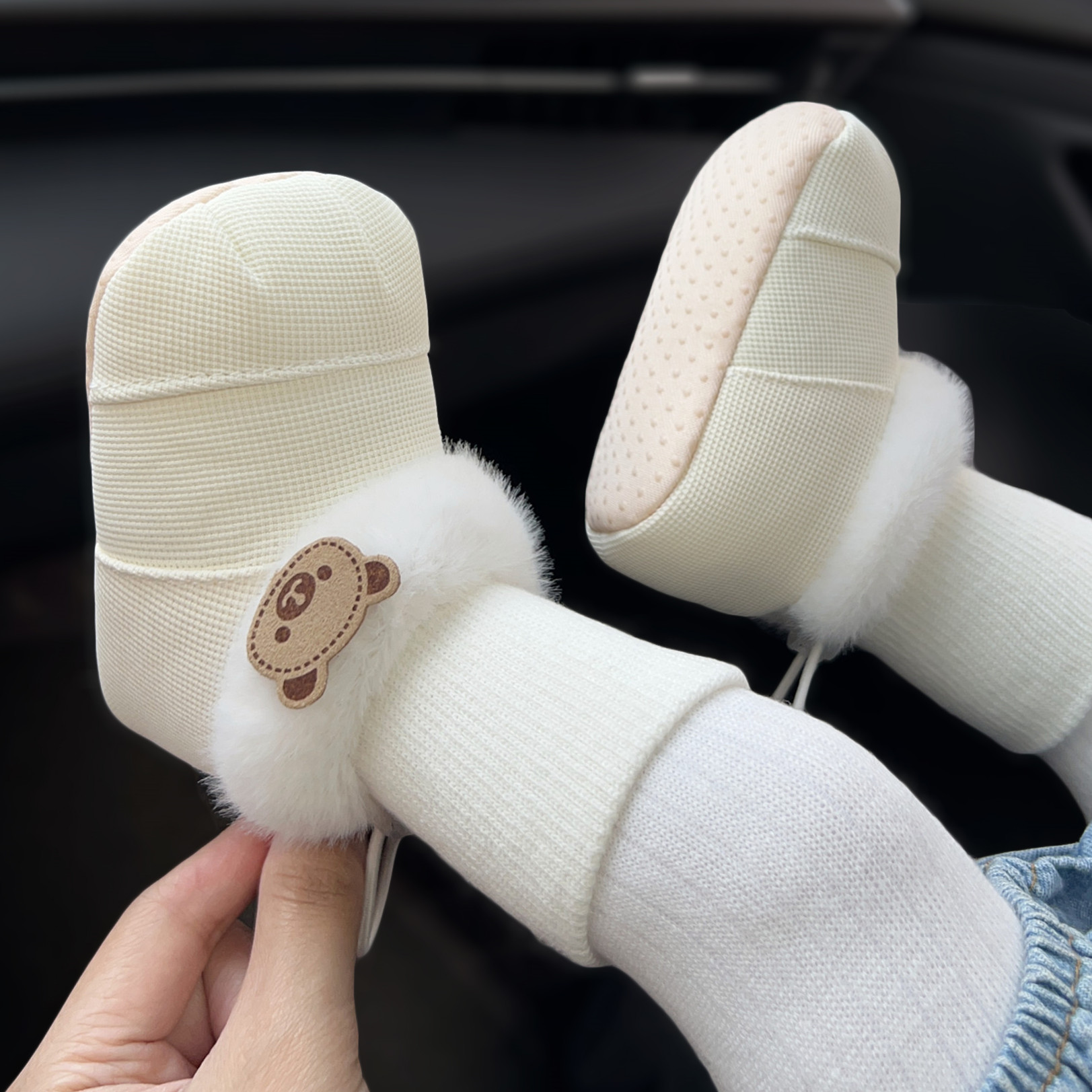 米嘟尔冬季加绒加厚棉鞋袜鞋软底