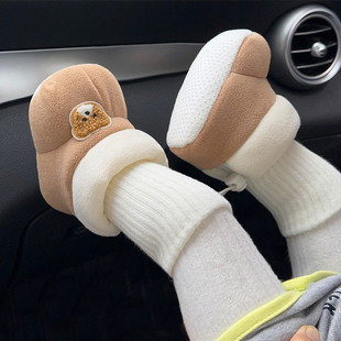 婴幼儿鞋 6到12个月防掉脚抽绳保暖鞋 袜加绒3 1岁软底步前鞋 冬季