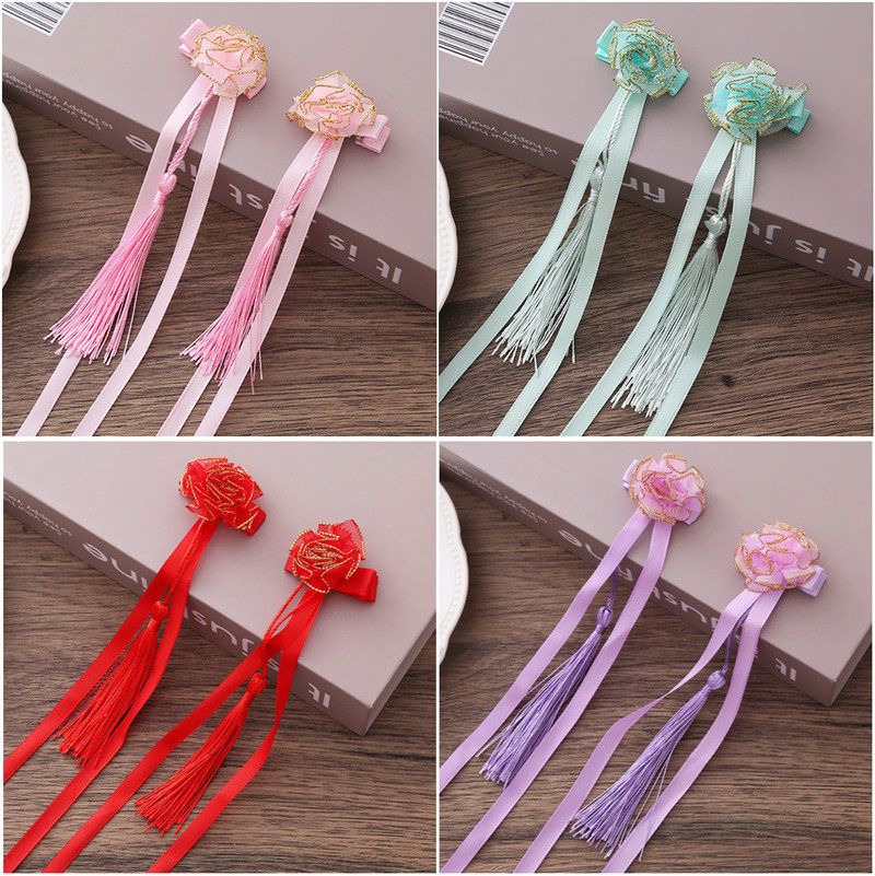 儿童新款唐装女头饰宝宝发夹中国风儿童汉服公主女童古风流苏飘带,童装/婴儿装/亲子装,发饰,淘宝优惠券,粉丝福利购,淘宝优惠卷