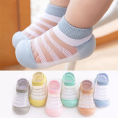 网面软底防滑男女冰丝室内地板袜鞋 薄款 子婴儿夏季 宝宝护脚学步鞋