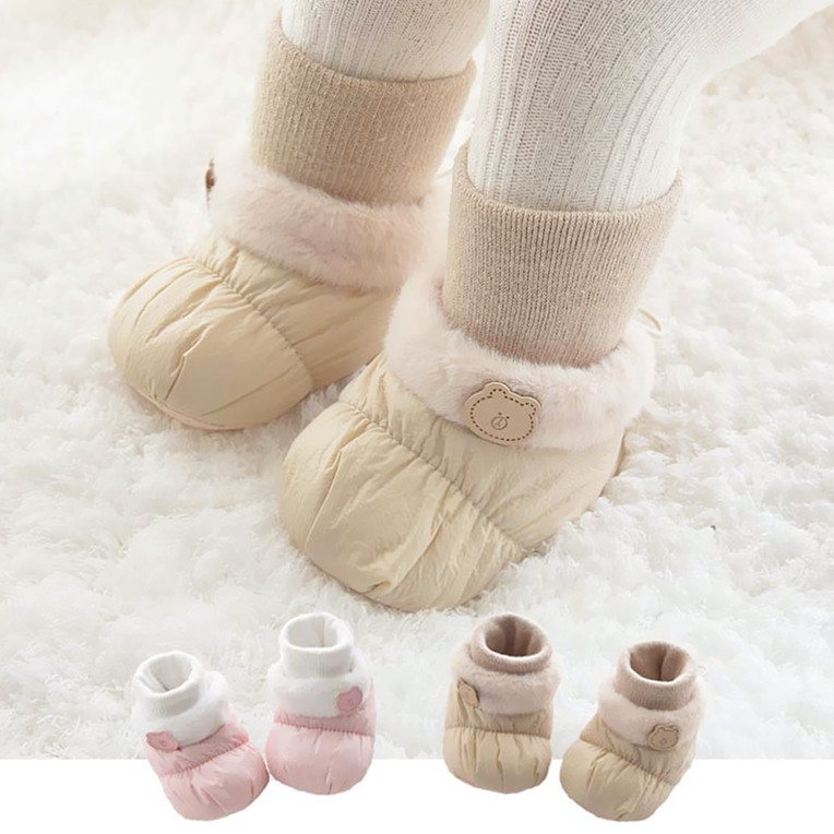 秋冬婴儿男宝宝软底加厚防水棉鞋