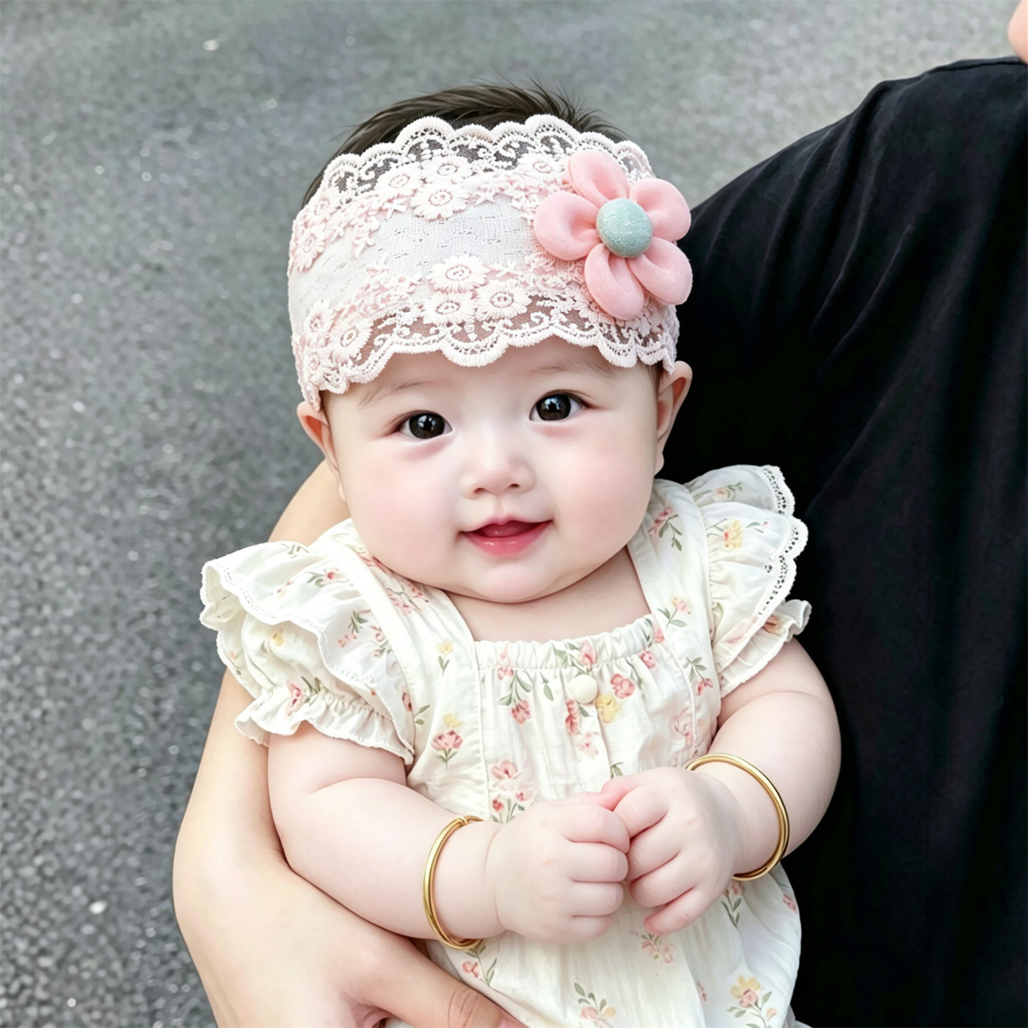 婴儿囟门帽子夏季薄款女宝宝护囟门护额头帽卤门女婴新生胎帽发带
